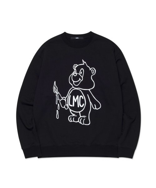 LMC CANDLE BEAR SWEATSHIRT black | KRAZZY
