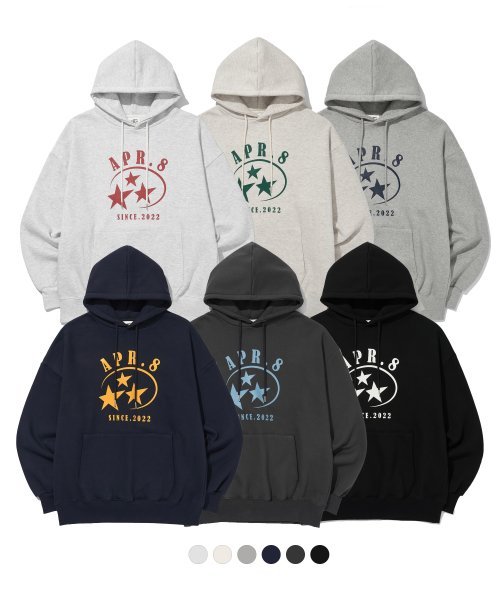 【PERSTEP】23SS★ New Star Hoodie New Star French Terry Zip Up Hoodie - Black