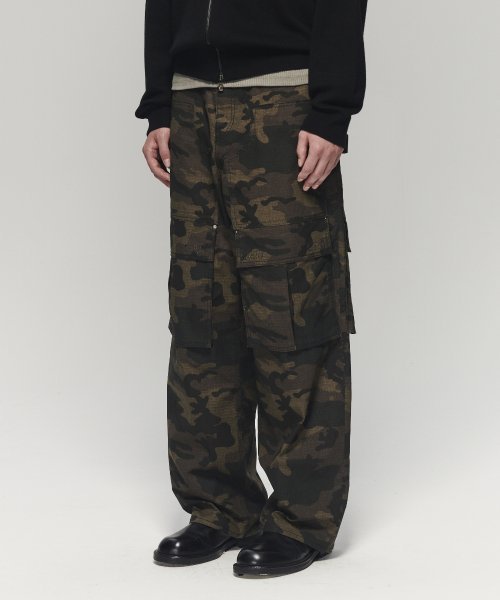 【SATIIIZ】Depot Camo Carpenter Pants CarpenterPants-