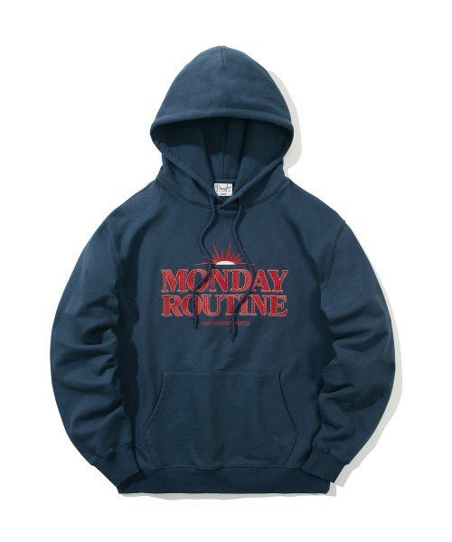 ◆Phyps Department◆ Monday Routine Stitch Hood_Indigo Blue PHYPS® MONDAY ROUTINE STITCH HOODIE INDIGO BLUE | KRAZZY