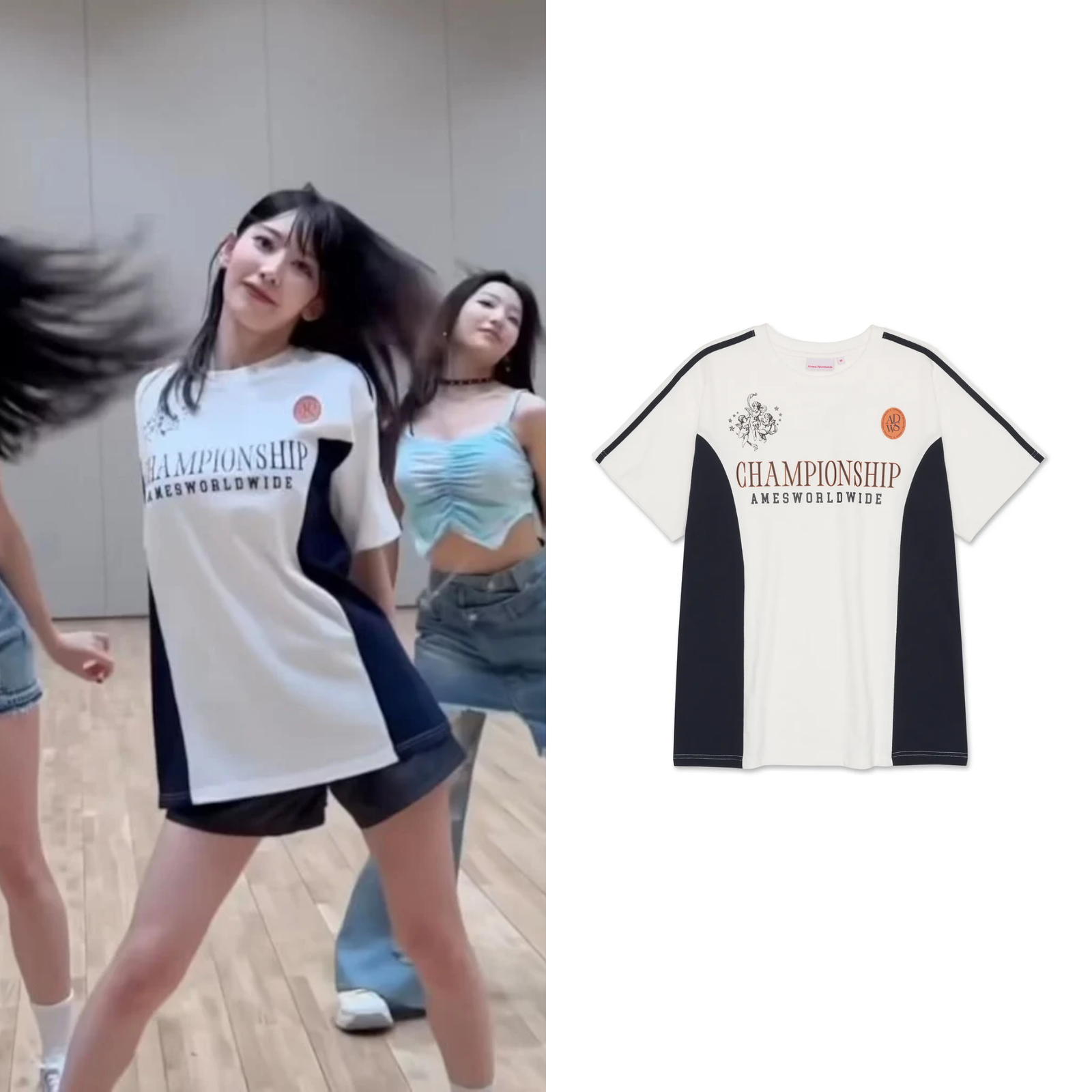 LE SSERAFIM-SAKURA]CHAMPIONSHIP TEE WHITE | KRAZZY