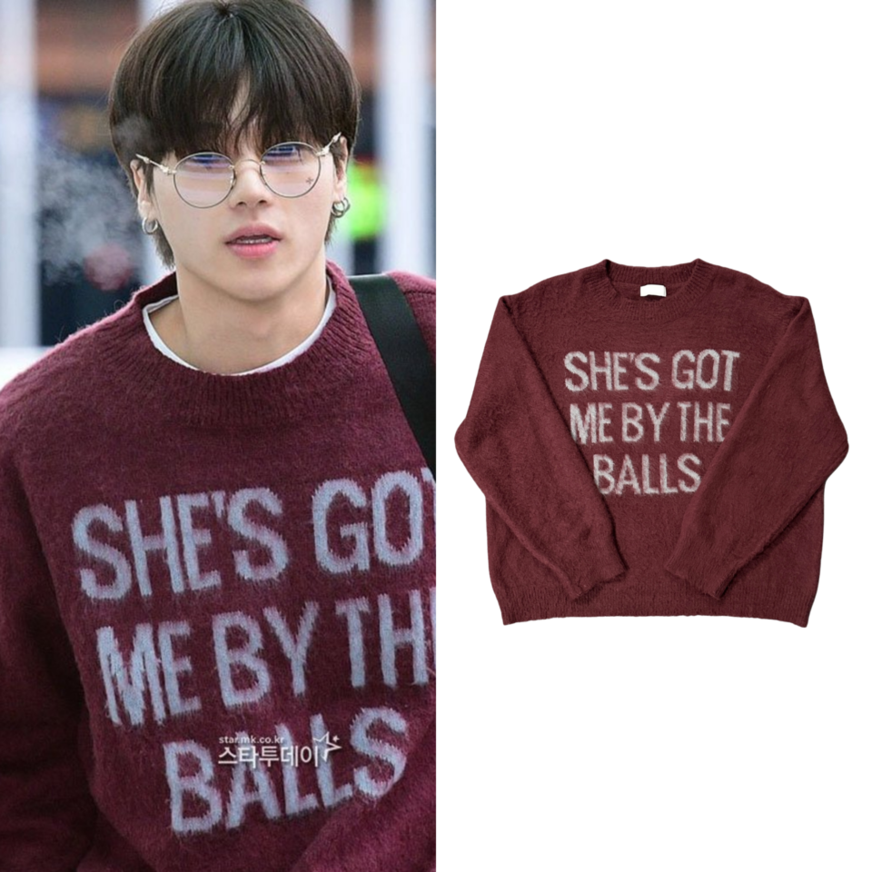 ATEEZ-WOOYOUNG] Easy Wool Lettering Knitwear 4C | KRAZZY