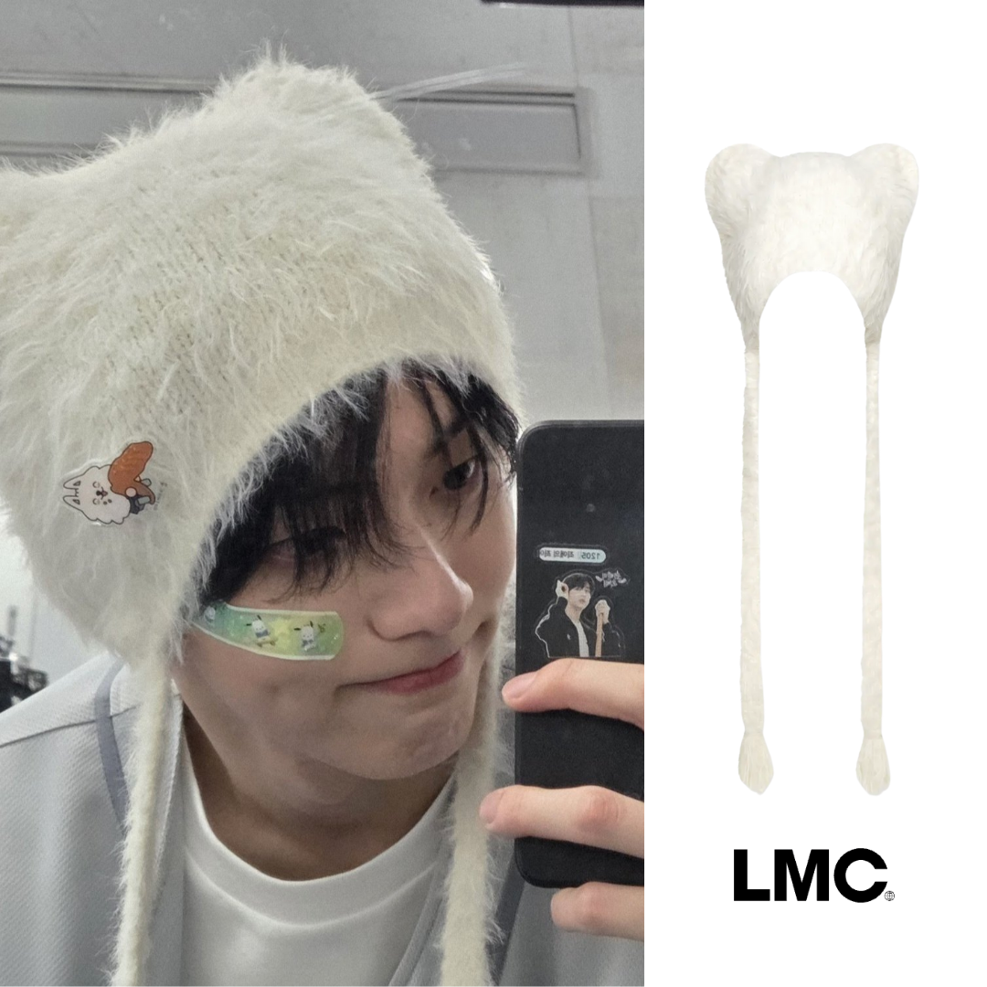 TXT-SOOBIN]TEDDY FLUFFY BEANIE ivory | KRAZZY