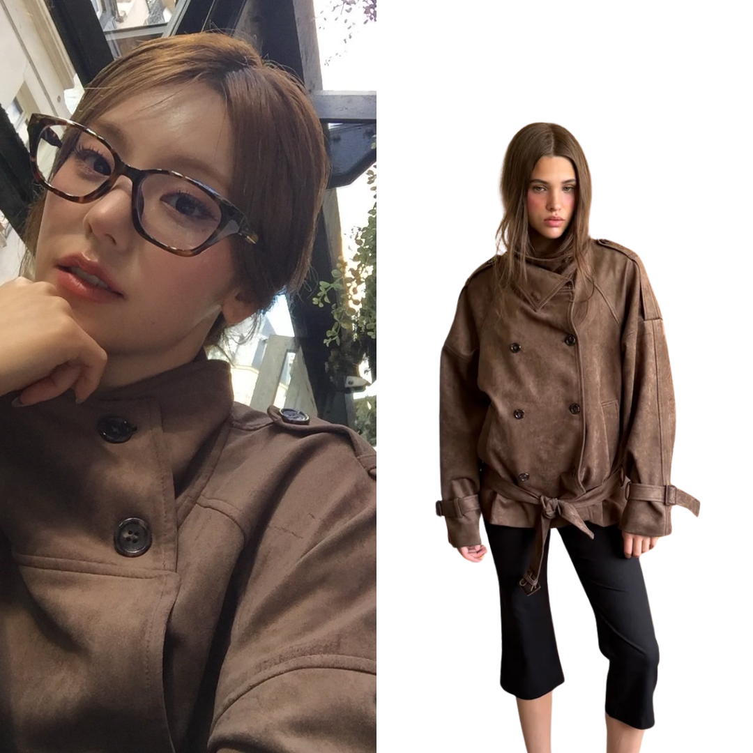 AUTHENTIC TRENCH SUEDE JACKET (BROWN)