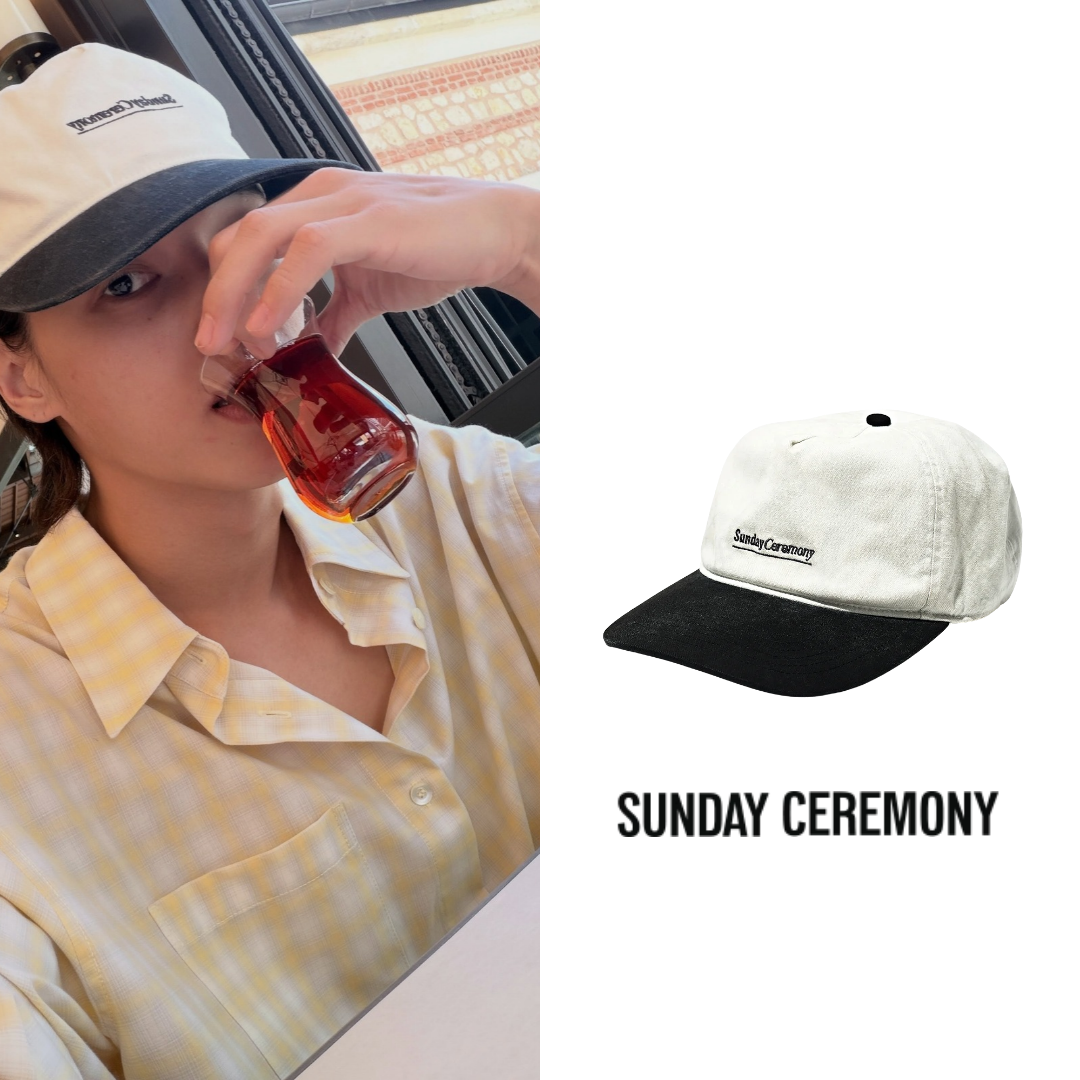 SUNDAY LOGO 5 PANEL COTTON CAP - WHITE