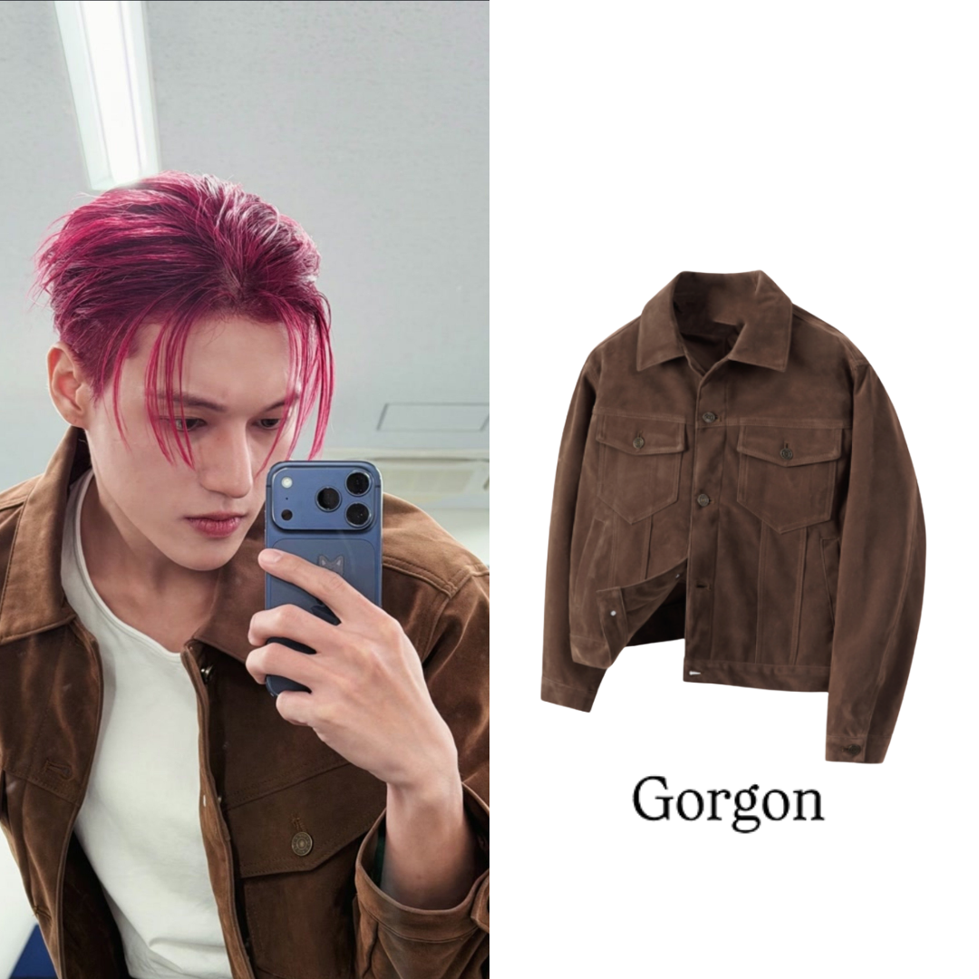 Suede Cropped Trucker Jacket (2 colors)